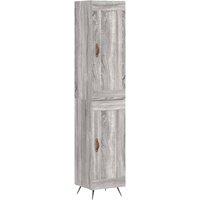Berkfield Home Highboard Grey Sonoma 34.5x34x180 cm Engineered Wood