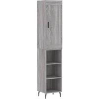 Berkfield Home Highboard Grey Sonoma 34.5x34x180 cm Engineered Wood