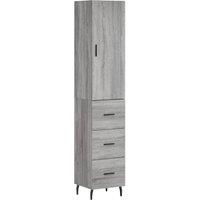 Berkfield Home Highboard Grey Sonoma 34.5x34x180 cm Engineered Wood