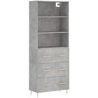 Berkfield Home Highboard Concrete Grey 69.5x34x180 cm Engineered Wood