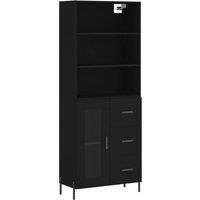 Berkfield Home Highboard Black 69.5x34x180 cm Engineered Wood