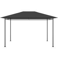 Berkfield Home Gazebo 384x281x270 cm Anthracite 180 g/m in Black | Size: 384 x 281 x 270 cm