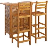 Berkfield Home Beautiful 3 Piece Garden Bar Set Solid Wood Acacia in Brown