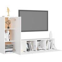 Berkfield Home Practical 3 Piece TV Cabinet Set White Engineered Wood