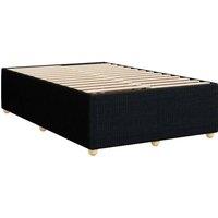 Berkfield Home Soft Bed Frame without Mattress Black Double Fabric