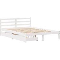 Berkfield Home Full Bed Frame without Mattress White 160x200 cm Solid Wood Pine