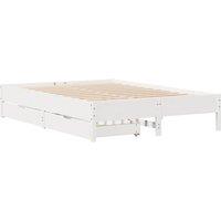 Berkfield Home Full Bed Frame without Mattress White 160x200 cm Solid Wood Pine