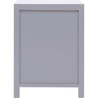 Berkfield Home Decorative Bedside Cabinet Grey 38x28x52 cm Paulownia Wood | Size: 38 x 28 x 52 cm