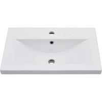 Berkfield Home Elegant Built-in Basin 61x39.5x18.5 cm Ceramic White