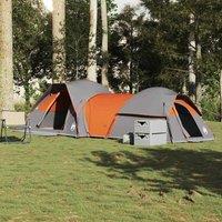 Berkfield Home Modern Camping Tent 5-Person Grey & Orange Waterproof