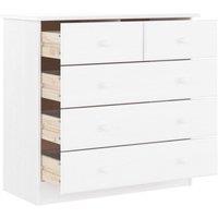 Berkfield Home Beautiful Chest of Drawers ALTA White 77x35x73 cm Solid Wood Pine | Size: 77 x 35 x 73 cm