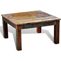 Berkfield Home Beautiful Coffee Table Square Reclaimed Wood