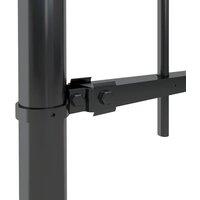 Berkfield Home Elegant Garden Fence with Spear Top Steel 11.9x1.2 m Black