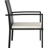 Berkfield Home Modern Garden Dining Chairs 2 pcs Poly Rattan Black