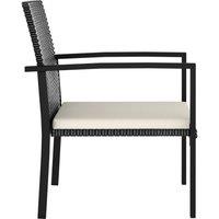 Berkfield Home Modern Garden Dining Chairs 4 pcs Poly Rattan Black