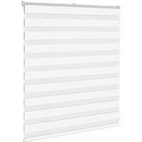 Berkfield Home Elegant Zebra Blind White 135x100 cm Fabric Width 130.9 cm Polyester