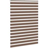 Berkfield Home Elegant Zebra Blind Brown 165x200 cm Fabric Width 160.9 cm Polyester
