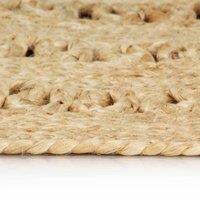 Berkfield Home Handmade Rug Braided Jute 210 cm in Brown | Size: 100 cm diameter