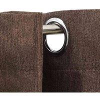 Berkfield Home Linen-Look Blackout Curtains with Grommets 2pcs Taupe 140x225cm | Size: 140x225 cm