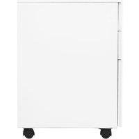 Berkfield Home Mobile File Cabinet White 39x45x60 cm Steel | Size: 39 x 45 x 60 cm