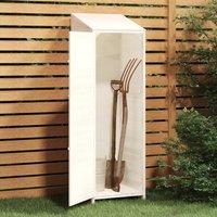 Berkfield Home Garden Shed White 55x52x174.5 cm Solid Wood Fir