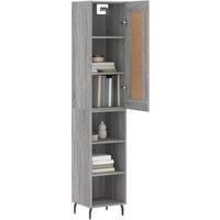 Berkfield Home Highboard Grey Sonoma 34.5x34x180 cm Engineered Wood