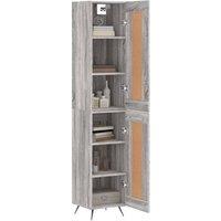 Berkfield Home Highboard Grey Sonoma 34.5x34x180 cm Engineered Wood