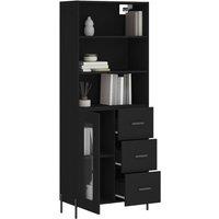 Berkfield Home Highboard Black 69.5x34x180 cm Engineered Wood