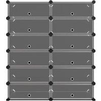 Berkfield Home Shoe Rack Black 94.5x36.5x106 cm PP
