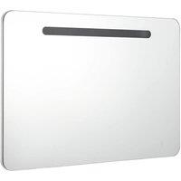 Berkfield Home LED Bathroom Mirror Cabinet 80x9.5x55 cm in White