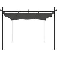 Berkfield Home Pergola with Retractable Roof Anthracite 295x292x230 cm in Black | Size: 295 x 292 x 230 cm