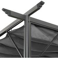 Berkfield Home Pergola with Retractable Roof Anthracite 3x3 m Steel 180 g/m in Black