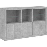 Berkfield Home Sideboard with LED Lights Concrete Grey 162x37x100 cm | Size: 162 x 37 x 100 cm