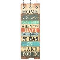 Berkfield Home Wall-mounted Coat Rack with 6 Hooks 120x40 cm HOME IS
