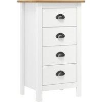 Berkfield Home Sideboard Hill White 46x35x80 cm Solid Pine Wood | Size: 46 x 35 x 80 cm