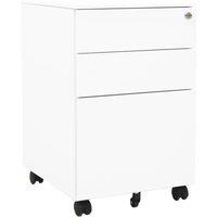Berkfield Home Mobile File Cabinet White 39x45x60 cm Steel | Size: 39 x 45 x 60 cm
