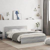 Berkfield Home Bed Frame without Mattress Grey Sonoma 150x200 cm King Size