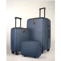 JLY 3 Piece Suitcase Set | Vanity Case + Cabin + Expandable Large Luggage in Navy | Size: 3 Pack