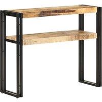 Berkfield Home Console Table 90x30x75 cm Rough Mango Wood in Brown | Size: 90 x 30 x 75 cm