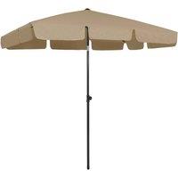 Berkfield Home Beach Umbrella Taupe 200x125 cm in Beige