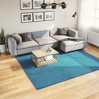 Berkfield Home Rug OVIEDO Short Pile Turquoise 240x240 cm in Blue | Size: Medium