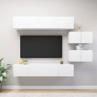 Berkfield Home 6 Piece TV Cabinet Set White Engineered Wood