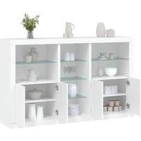 Berkfield Home Sideboard with LED Lights White 162x37x100 cm | Size: 162 x 37 x 100 cm