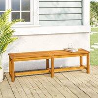 Berkfield Home Garden Bench 150x35x45 cm Solid Wood Acacia in Brown | Size: 150 x 35 x 45 cm