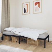 Berkfield Home Metal Bed Frame Black 90x190 cm Single