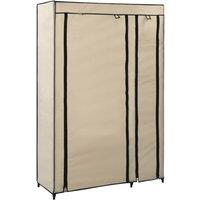 Berkfield Home Folding Wardrobe Cream 110x45x175 cm Fabric | Size: 110 x 45 x 175 cm
