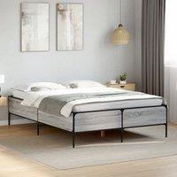 Berkfield Home Bed Frame without Mattress Grey Sonoma 120x190 cm Small Double