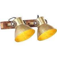 Berkfield Home Industrial Wall Lamp Brass 45x25 cm E27