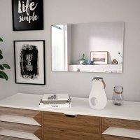 Berkfield Home Wall Mirror 60x40 cm Rectangular Glass in Silver