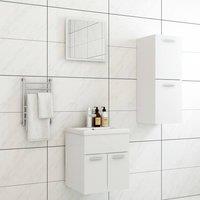 Berkfield Home Bathroom Furniture Set White Engineered Wood